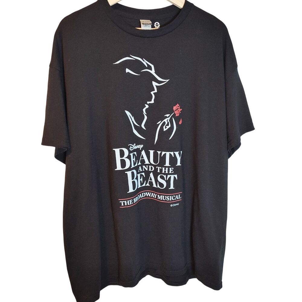 Disney Beauty and the Beast Broadway Musical T Shirt XL Black Gildan